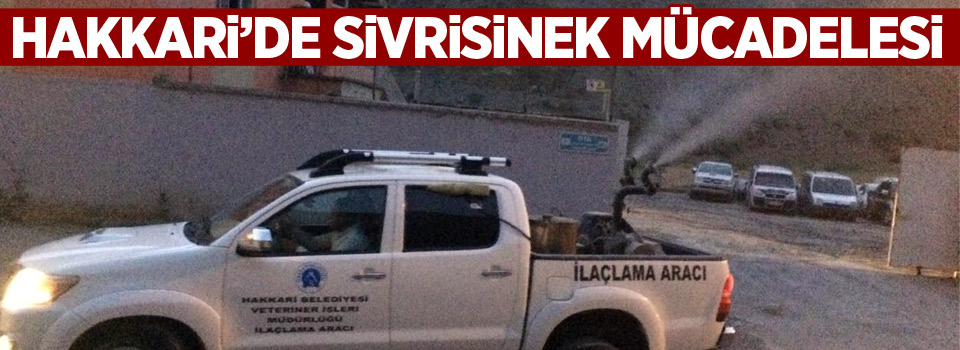 Hakkari'de sivrisinek, haşerelerle mücadele çalışması