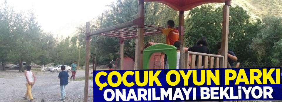 Çocuk oyun parkı onarılmayı bekliyor