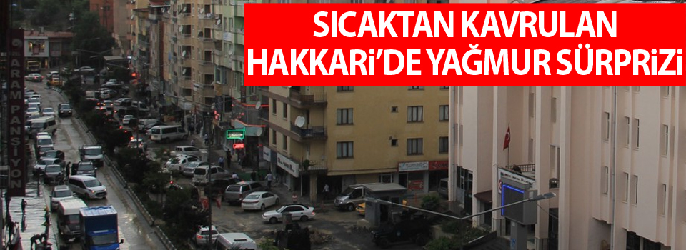 Sıcaktan kavrulan Hakkari’de yağmur sürprizi