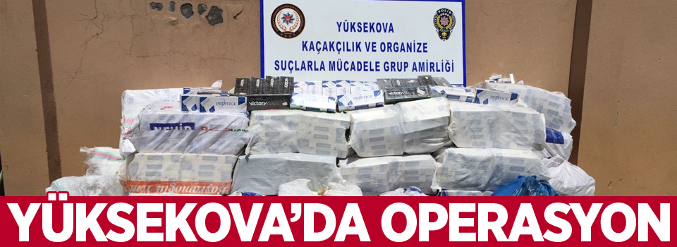 Yüksekova’da 23 bin paket kaçak sigara ele geçirildi