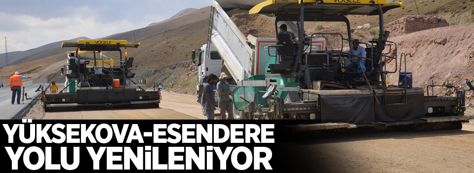 Yüksekova-Esendere yolu yenileniyor