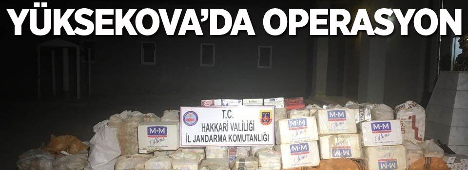 Yüksekova’da 37 bin 500 paket kaçak sigara ele geçirildi