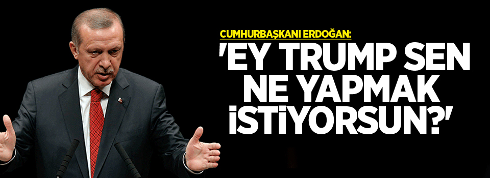 Erdoğan: 'Ey Trump sen ne yapmak istiyorsun