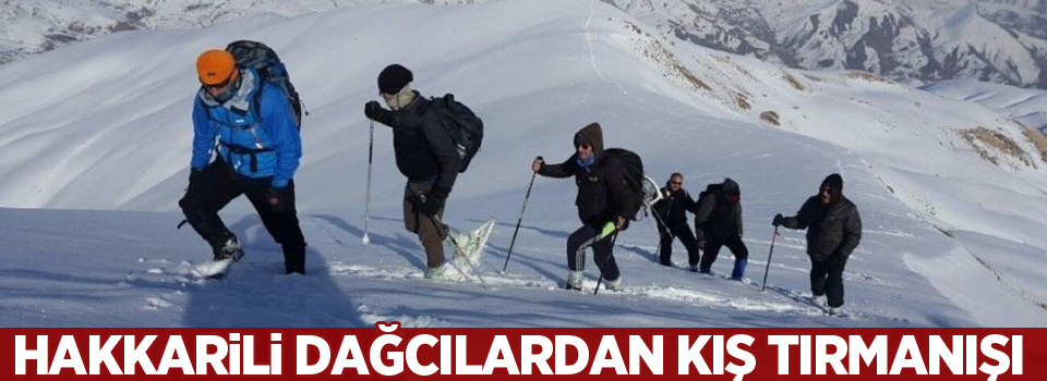 Hakkarili dağcılardan kış tırmanışı