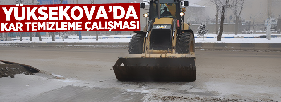 Yüksekova'da kar temizleme çalışması