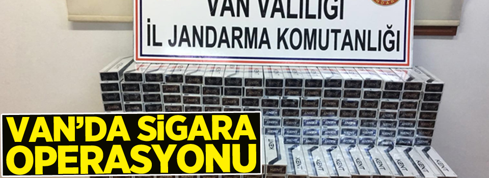 Van'da kaçak sigara operasyonu