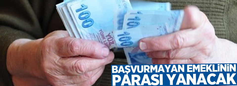 Başvurmayan emeklinin parası yanacak