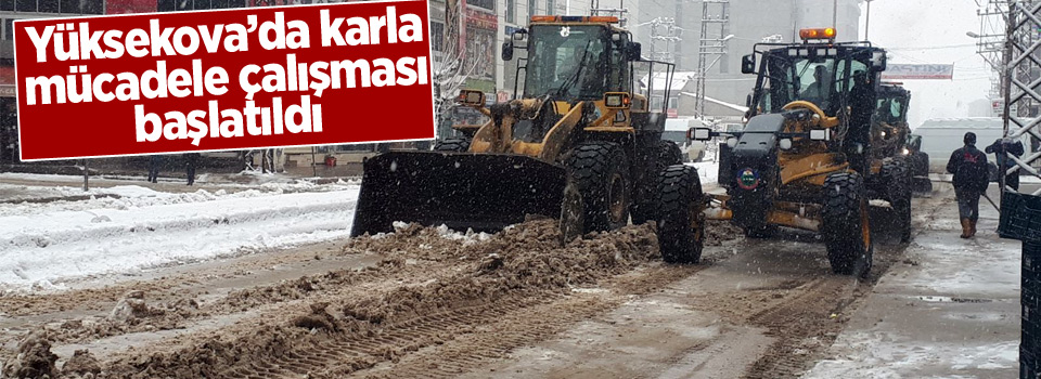 Yüksekova'da karla mücadele çalışması başlatıldı