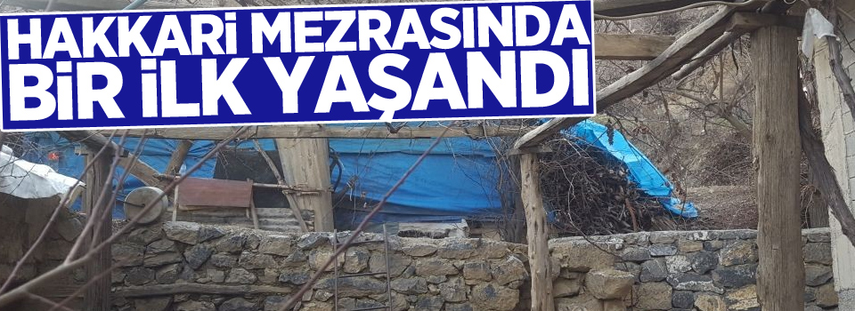 Hakkari mezrasında bir ilk yaşandı