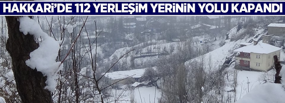 Hakkari’de 112 yerleşim yerinin yolu kapandı