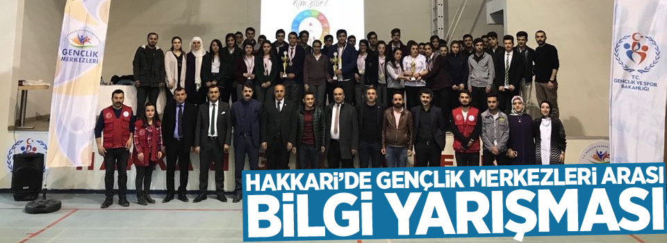 Hakkari’de Gençlik Merkezleri Arası Bilgi Yarışması