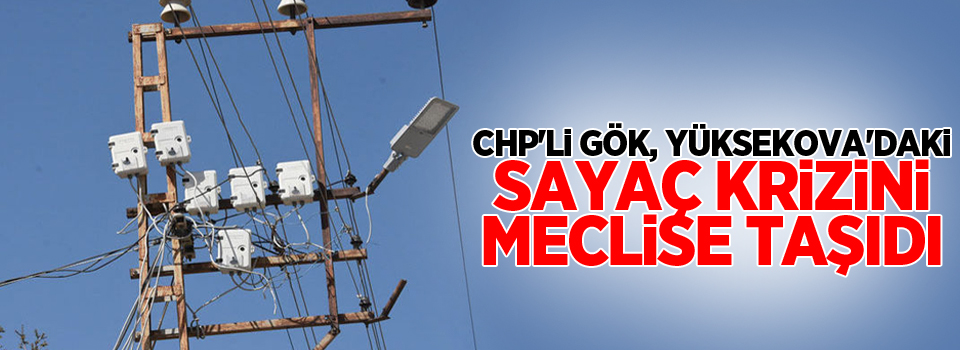 CHP'li Gök, Yüksekova'daki sayaç krizini meclise taşıdı