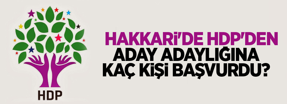 Hakkari'de HDP'den aday adaylığına kaç kişi başvurdu?