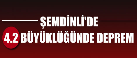 Şemdinli'de Deprem