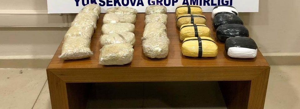 Yüksekova'da 11 kilo eroin ele geçirildi