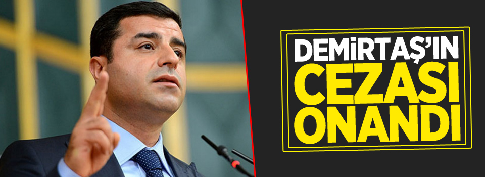 Selahattin Demirtaş'ın cezası onaylandı