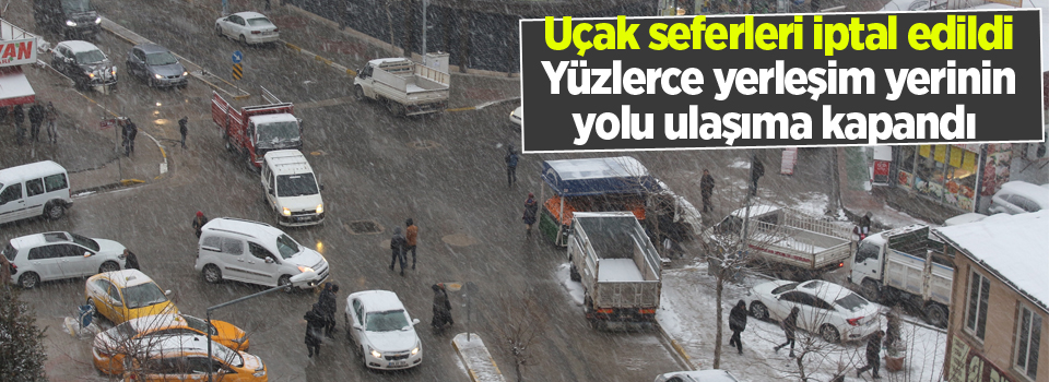 Van’da yoğun kar yağışı