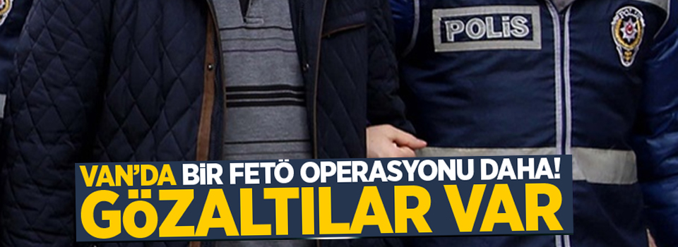 Van'da FETÖ operasyonu: Gözaltılar var