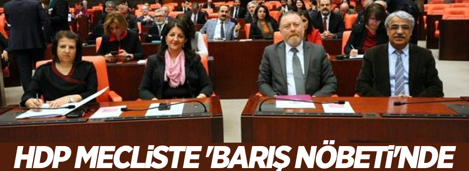 HDP mecliste 'Barış Nöbeti'nde