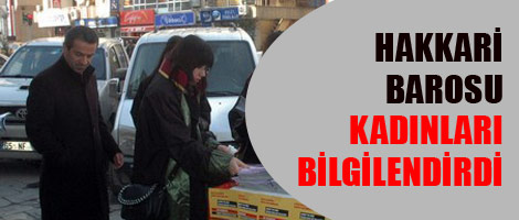 Hakkari barosu kadınları bilgilendirdi