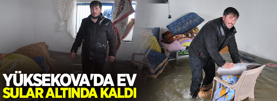 Yüksekova'da ev sular altında kaldı