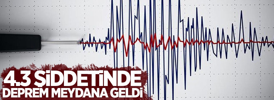 4.3 büyüklüğünde deprem