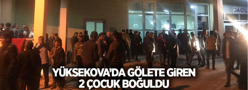 Yüksekova'da gölete giren 2 çocuk boğuldu