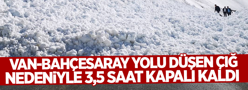 Van-Bahçesaray yolu düşen çığ nedeniyle 3,5 saat kapalı kaldı