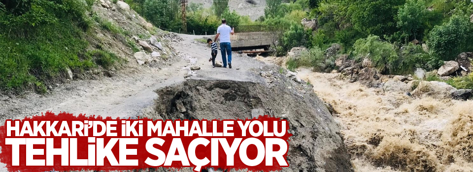 Hakkari’de iki mahalle yolu tehlike saçıyor