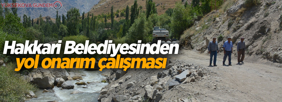 Hakkari Belediyesinden yol onarım çalışması