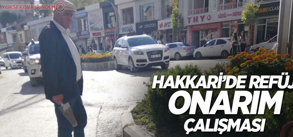 Hakkari’de refüj onarım çalışması