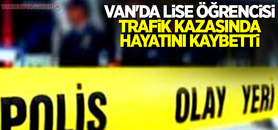 Van'da lise öğrencisi trafik kazasında hayatını kaybetti