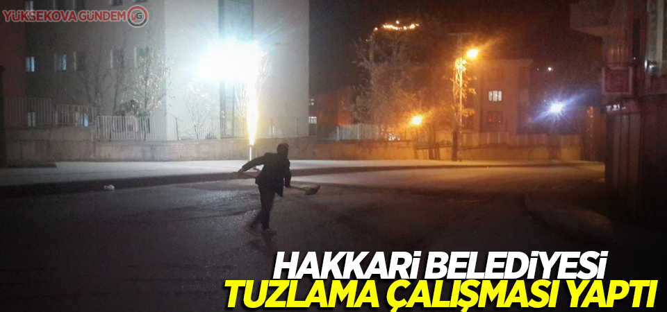 Hakkari belediyesi tuzlama çalışması yaptı