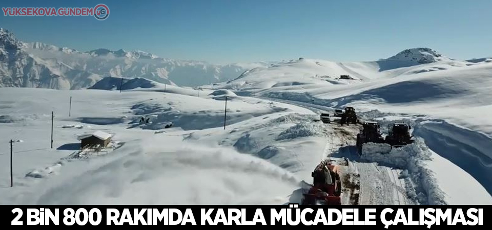 2 bin 800 rakımda karla mücadele çalışması