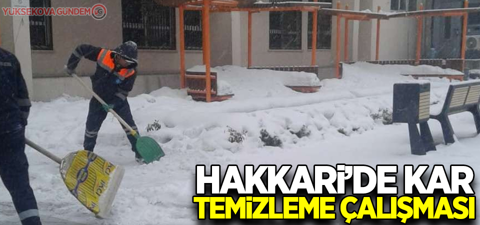 Hakkari’de kar temizleme çalışması