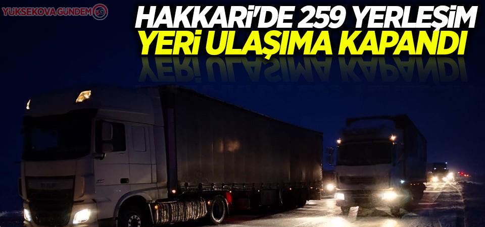 Hakkari'de 259 yerleşim yeri ulaşıma kapandı