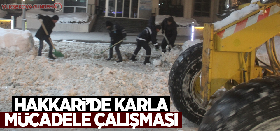 Hakkari’de karla mücadele çalışması