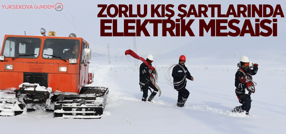 Zorlu kış şartlarında elektrik mesaisi