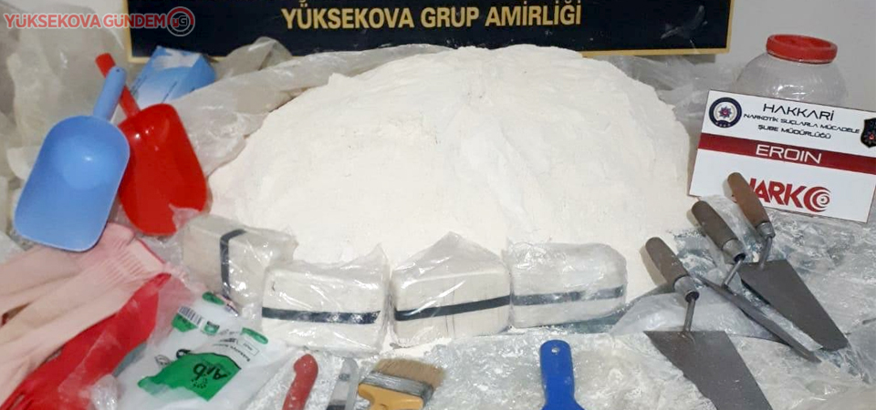 Yüksekova'da 30 kilo 500 gram eroin ele geçirildi