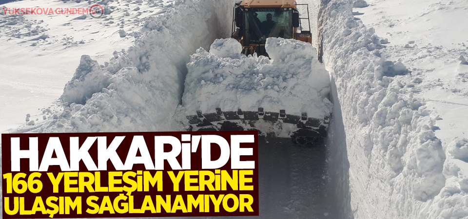 Hakkari'de 166 yerleşim yerine ulaşım sağlanamıyor