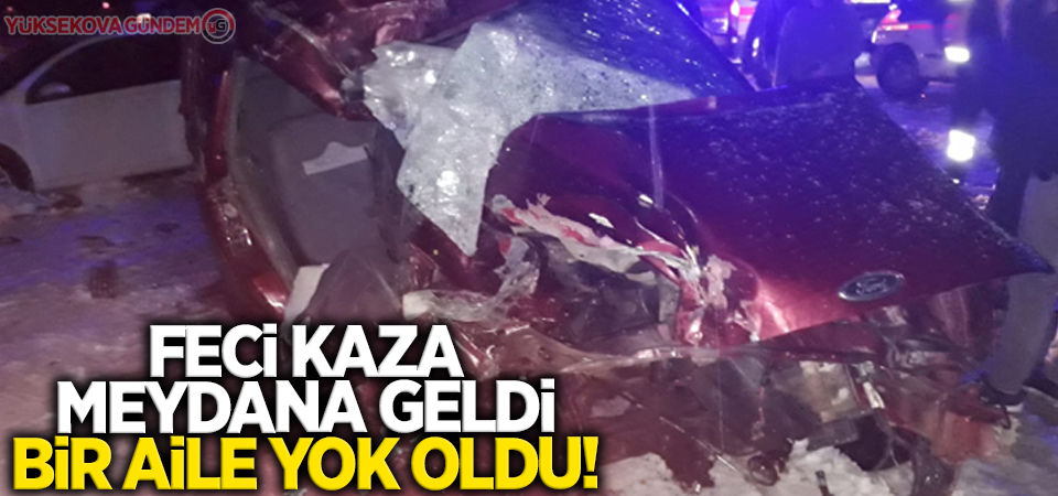 Feci kaza meydana geldi, Bir aile yok oldu!