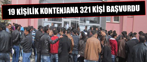 19 kişilik kontenjana 321 kişi başvurdu