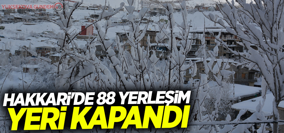 Hakkari'de 88 yerleşim yeri kapandı