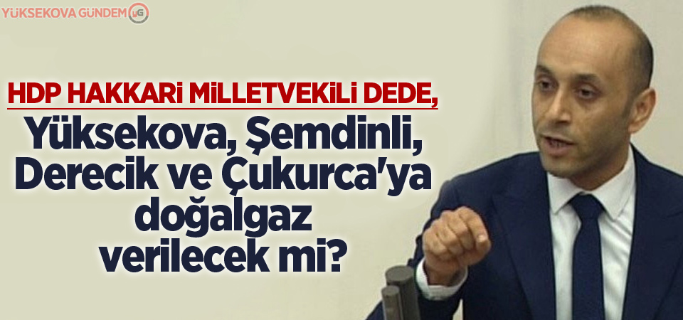 Dede,'Hakkari ili ve ilçelerine doğalgaz verilecek mi?'