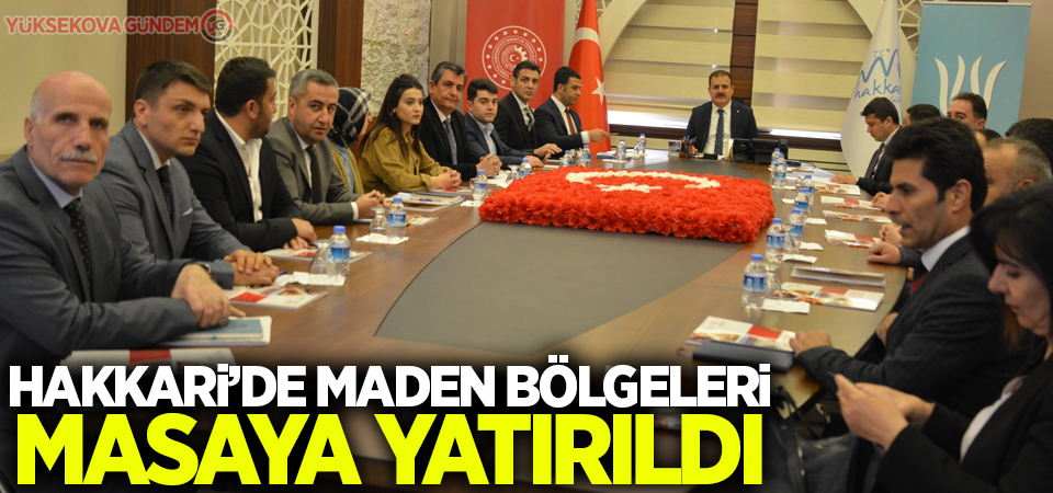 Hakkari’de maden bölgeleri masaya yatırıldı