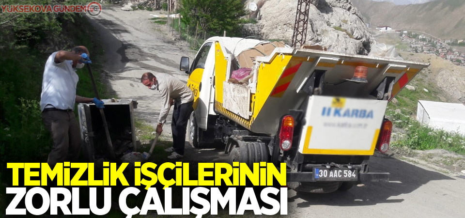 Temizlik işçilerinin zorlu çalışması