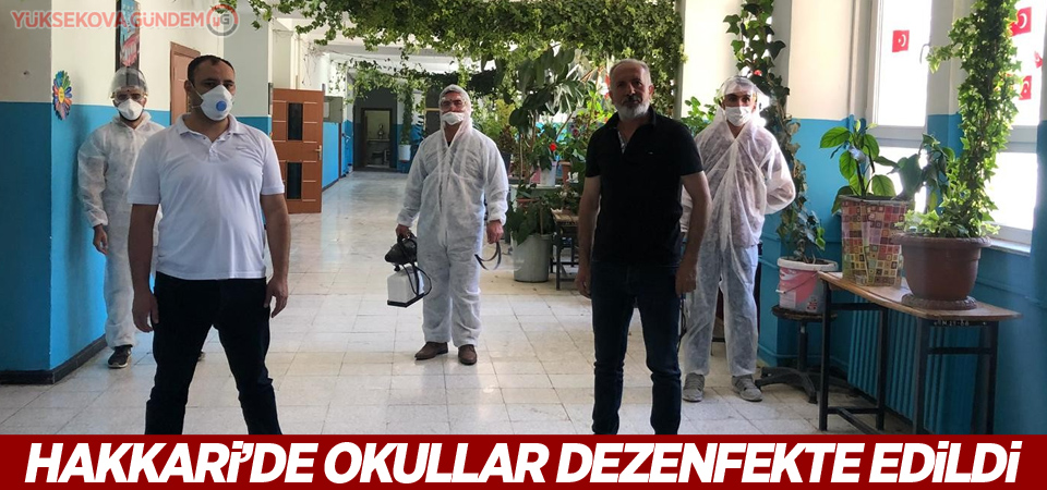 Hakkari’de okullar dezenfekte edildi