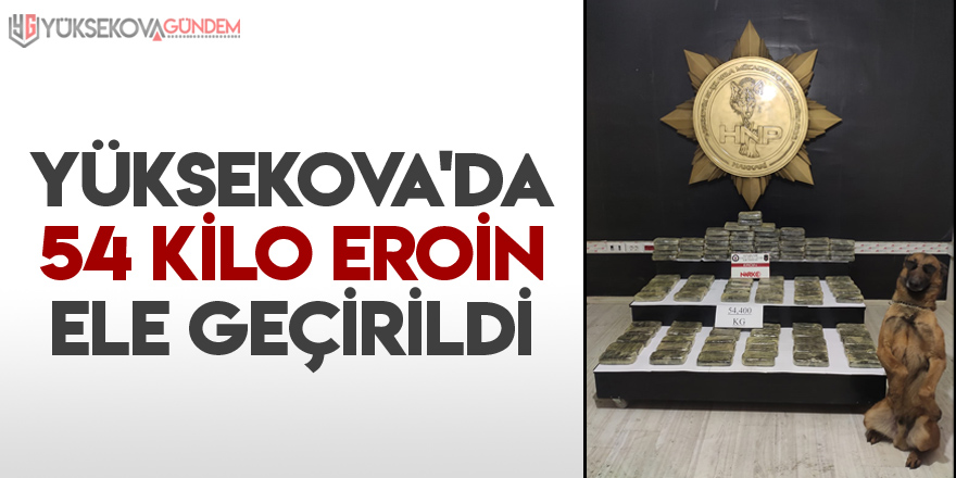 Yüksekova'da 54 kilo eroin ele geçirildi