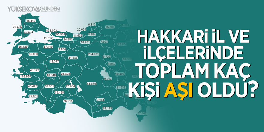 Hakkari il ve ilçelerinde toplam kaç kişi aşı oldu?