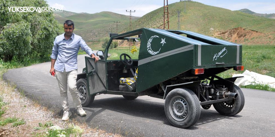 Yüksekovalı çoban hurdadan ‘Hummer’ tarzı araba yaptı